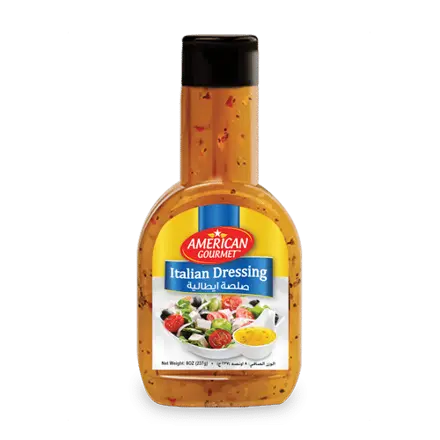 bottle of American Gourmet Italian salad dressing